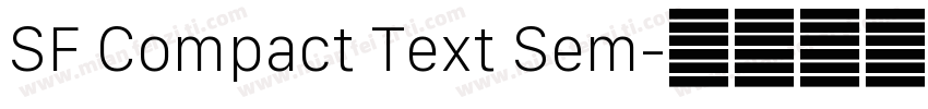 SF Compact Text Sem字体转换